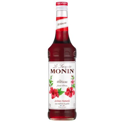 MONIN Sirope de Hibisco para bebidas frías o cócteles - Sabores naturales - 70cl