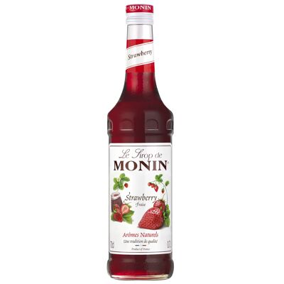 MONIN Erdbeersirup für Cocktails oder erfrischende Getränke – Natürliche Aromen – 70 cl