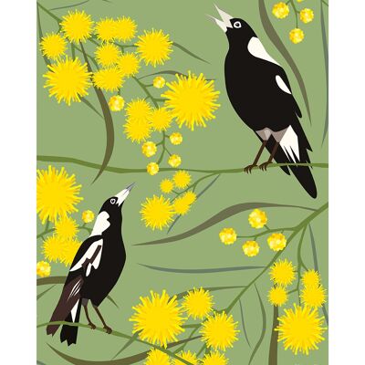 Mokoh (Magpies) , 40 x 50cm , PPR43988