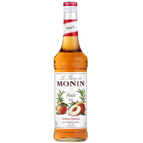 Sirop de Pêche MONIN pour cocktails ou boissons rafraîchissantes - Arômes naturels - 70cl