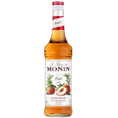 MONIN Sirope de Melocotón para cócteles o bebidas refrescantes - Sabores naturales - 70cl