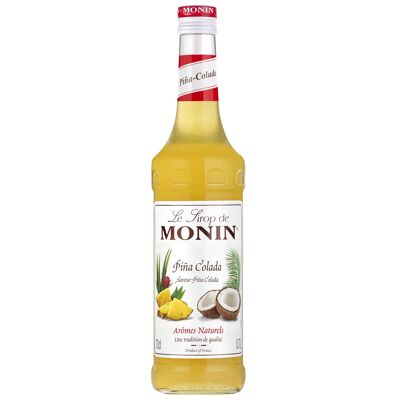 MONIN Pina Colada Sirup für Cocktails mit oder ohne Alkohol – Natürliche Aromen – 70cl