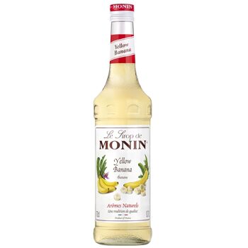 Sirop de Banane Jaune MONIN pour cocktails ou boissons rafraîchissantes - Arômes naturels - 70cl 1
