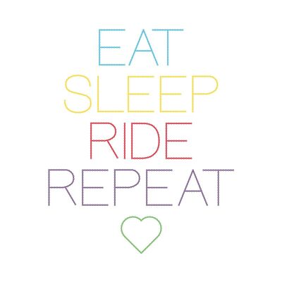 Monument Studio (Eat Sleep Ride Repeat - white) , 30 x 40cm , PPR54160