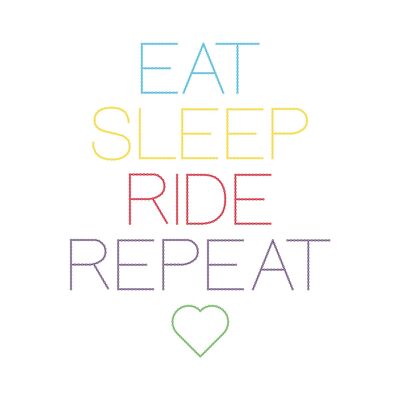 Monument Studio (Eat Sleep Ride Repeat - white) , 40 x 50cm , PPR53006