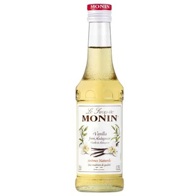 MONIN Vanillesirup für Heißgetränke oder Cocktails – Natürliche Aromen – 25cl