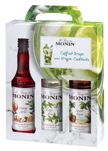 Coffret cadeau Cocktails Virgin MONIN pour vos coktails maison - Aromes naturels - 3x25 cl 1