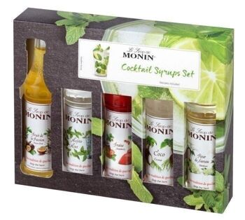 Coffret cadeau Cocktails MONIN pour vos cocktails maison - Arômes naturels - 5x5cl 1