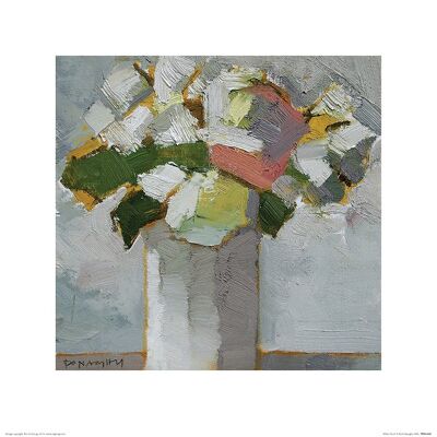 Paul Donaghy (White Floral) , 40 x 40cm , PPR45689
