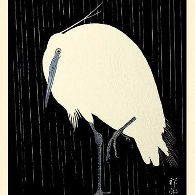 Ohara Koson (Egret in the Rain) , 30 x 40cm , PPR44821