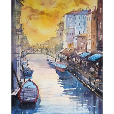 Rajan Dey (Venice in Late Afternoon) , 40 x 50cm , PPR43853
