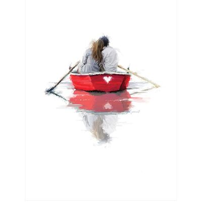 Richard Macneil (Couple in a Boat) , 60 x 80cm , PPR51056