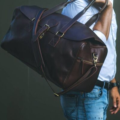 Cornell Leather Duffle Bag- Bolsa de viaje para hombre