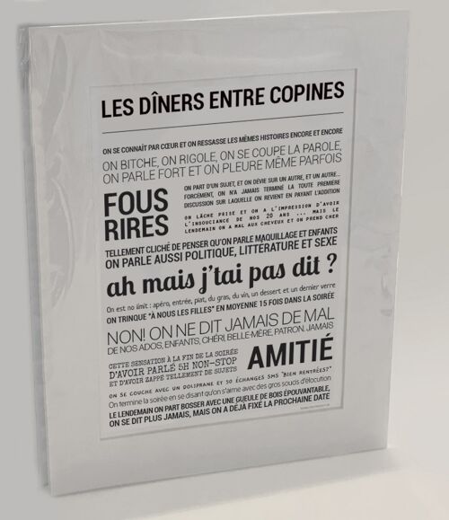 Affiche "Les dîners entre copines"