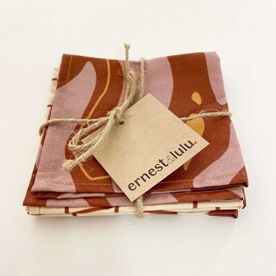 Pack of 3 fabric handkerchiefs - jeanne & bernard collection