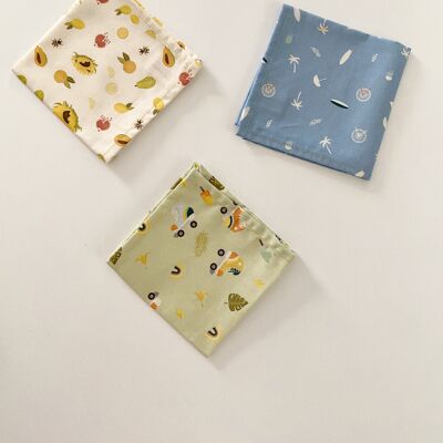 Set de 3 pañuelos de tela - colección madeleine & raymond