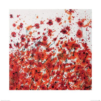 Simon Fairless (Red and Orange Flowers) , 60 x 60cm , PPR46096