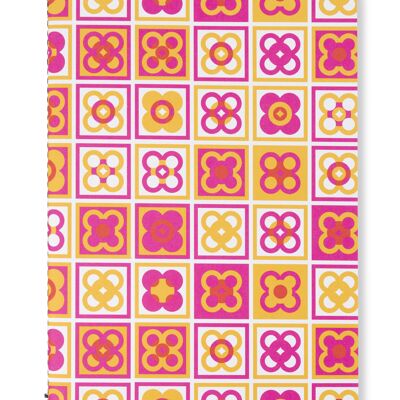 Notizbuch A5 / Flor de Barcelona / Magenta-Orange