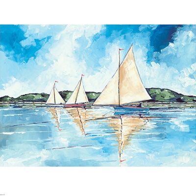 Stuart Roy (Three Boats) , 40 x 50cm , PPR43308