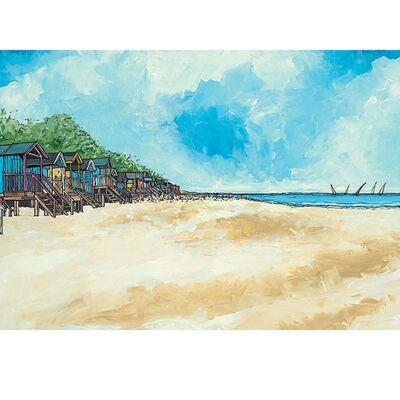 Stuart Roy (Summer Beach Huts III) , 60 x 80cm , PPR40986