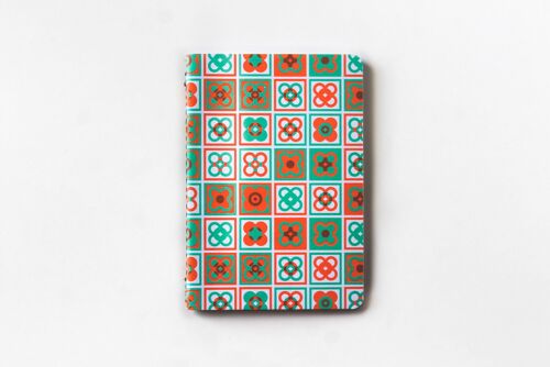 Notebook A6 / Flor de Barcelona/ Orange-green