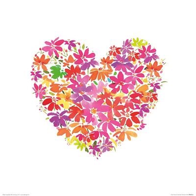 Summer Thornton (Floral Heart) , 40 x 40cm , PPR45411
