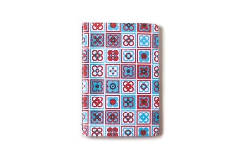 Notebook A6 / Flor de Barcelona  / red blue