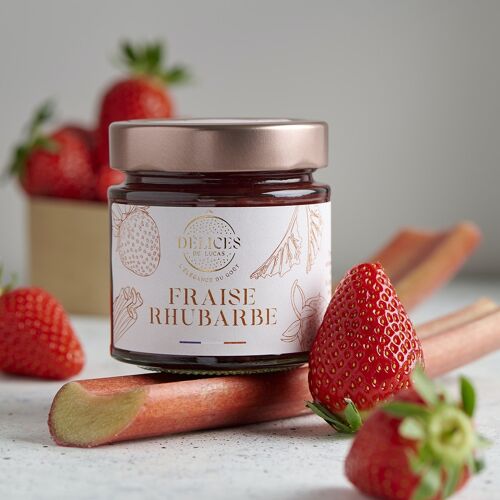 Confiture Fraise, Rhubarbe 230GR