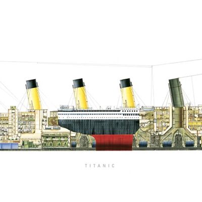 Titanic (Cutaway) , 50 x 100cm , PPR41022