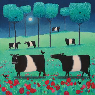 Ailsa Black (Belties in Green and Blue) , 30 x 30cm , WDC91638