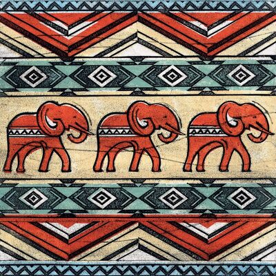 Barry Goodman (Tribal Elephants) , 60 x 60cm , WDC97215