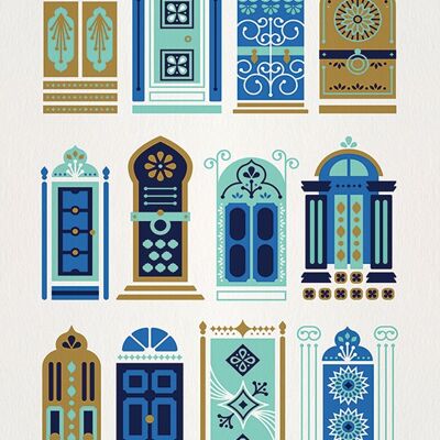 Cat Coquillette (Moroccan Doors) , 60 x 80cm , WDC100394