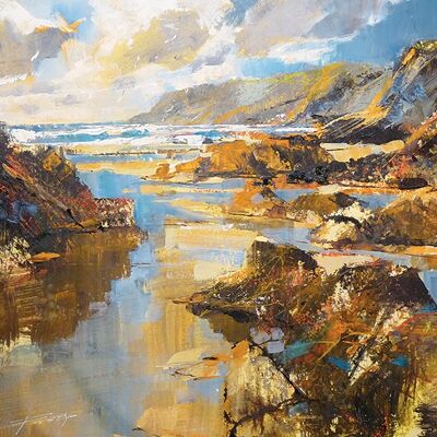 Chris Forsey (Waves and Evening Sun, North Cornwall) , 40 x 50cm , WDC94679