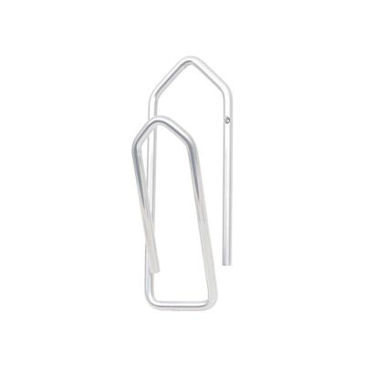 Large size trombone hook in silver chrome