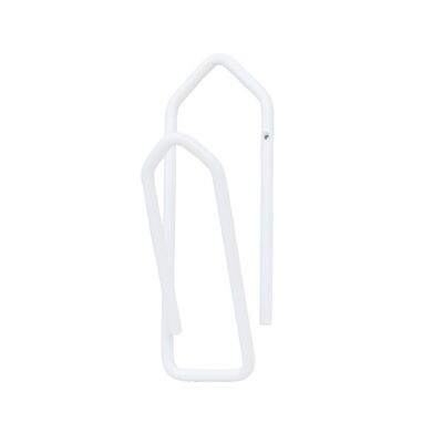 Large size trombone coat hook in silky white