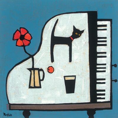 Colin Ruffell (Cat on Piano) , 30 x 30cm , WDC91404