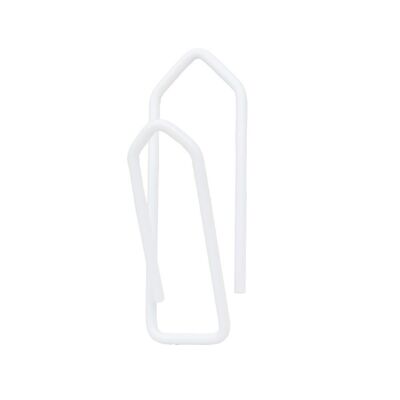Bottle holder in the shape of a large paperclip color Silky white