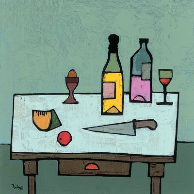Colin Ruffell (Table Top with Egg) , 30 x 30cm , WDC91409