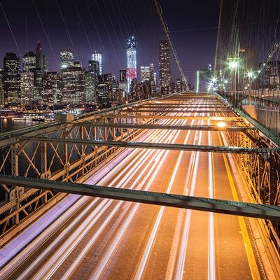 David Clapp (Light Trails, Brooklyn Bridge, New York) , 60 x 80cm , WDC99521