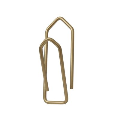 Porte-bouteille en forme de trombone taille moyenne couleur Laiton doré