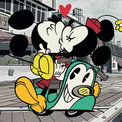 Mickey Shorts (Mickey and Minnie) , 30 x 40cm , WDC92532