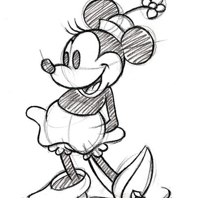 Minnie Mouse (Sketched - Single) , 40 x 50cm , WDC94313