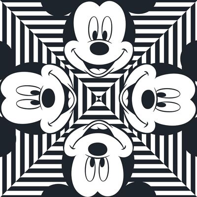 Mickey Mouse (Stripe Squares) , 40 x 40cm , WDC101110