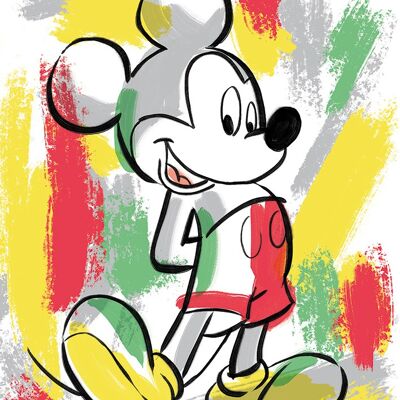 Mickey Mouse (Paint Stripes) , 40 x 40cm , WDC101134