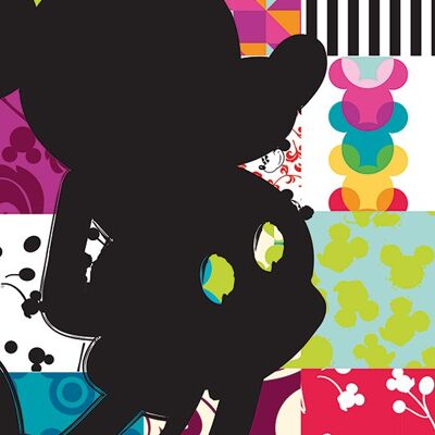 Mickey Mouse (Patchwork Silhouette) , 60 x 80cm , WDC100470