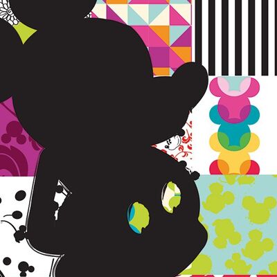 Mickey Mouse (Patchwork Silhouette) , 60 x 80cm , WDC100470
