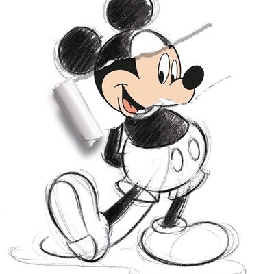 Mickey Mouse (Torn Sketch) , 60 x 80cm , WDC100476