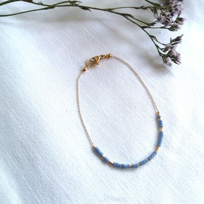 Purple and gold Charline minimalist bracelet