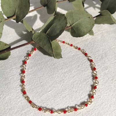 Bracelet Marjorie miyuki rouges