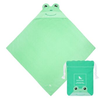 Serviette à Capuche Bébé Animal Petite Grenouille Frankie 1